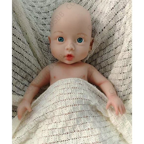 45cm Open Eyes Newborn 6.71lbs Full Body Silicone Reborn Baby Girl Dolls - Picture 3 of 15